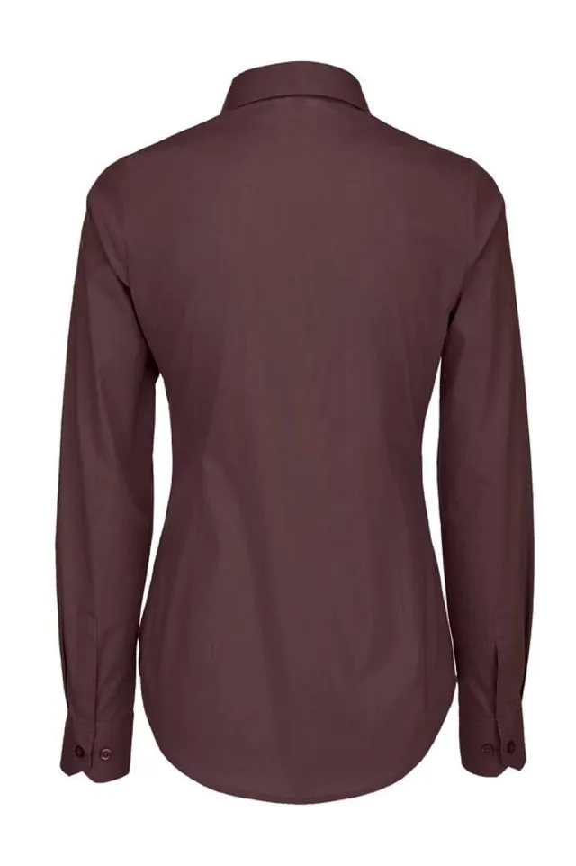B&C Black Tie hosszú ujjú ing /női (SWP23), Luxurious Red (piros) színben