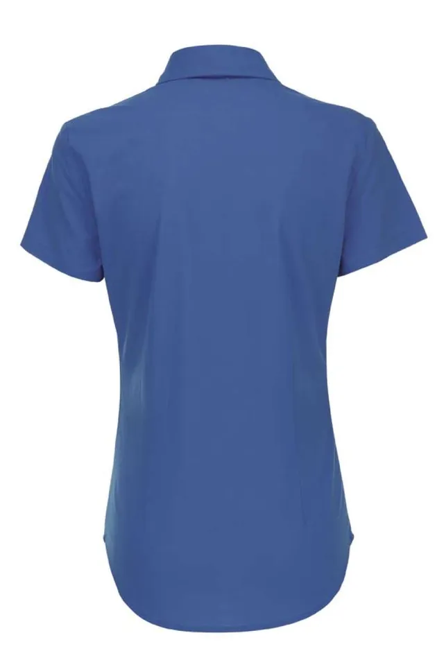B&C Heritage rövid ujjú ing /női (SWP44), Blue Chip (kék) színben