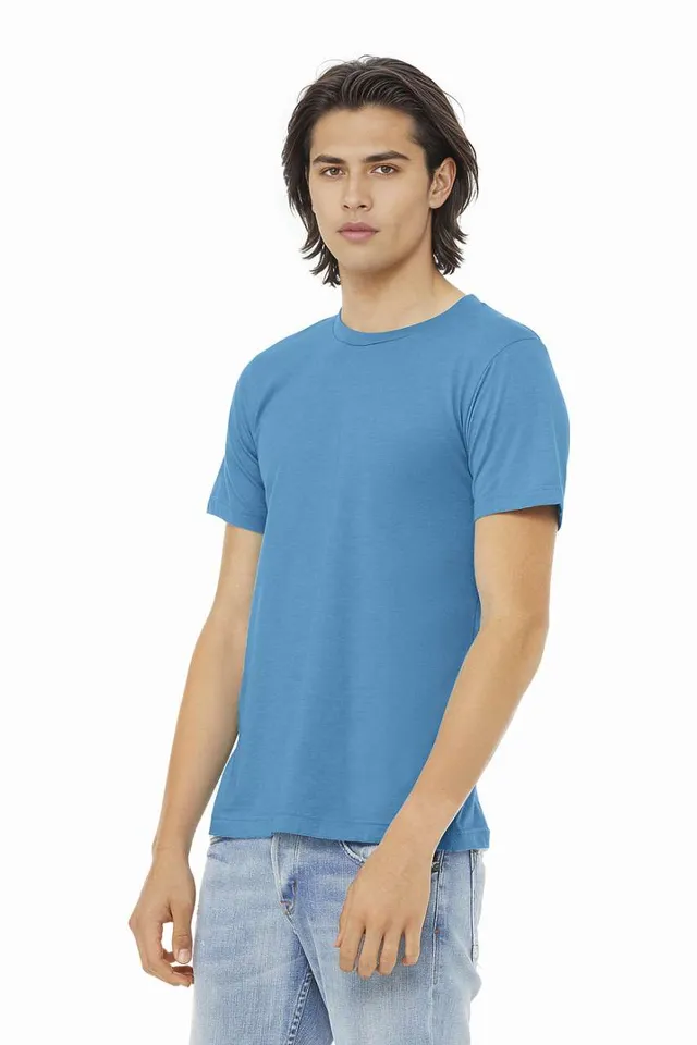 Bella+Canvas uniszex jersey rövid ujjú póló (3001), modellen