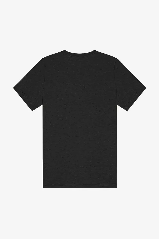 Bella+Canvas uniszex Triblend rövid ujjú V-nyakú póló (3415), Charcoal-Black Triblend (szürke) színben
