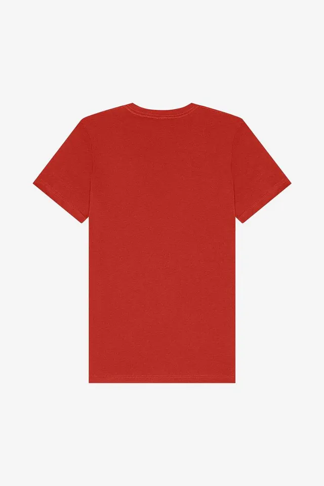 Bella+Canvas uniszex V-nyakú Jersey póló (3005), Piros színben