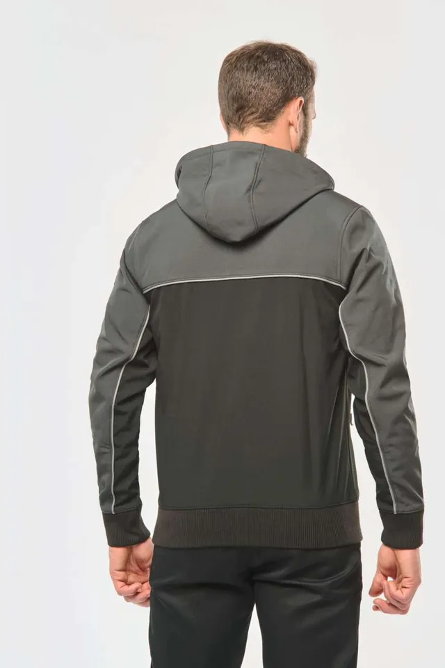 Designed To Work uniszex háromrétegű két színű Bionikus bevonattal ellátott softshell dzseki (WK450), modellen