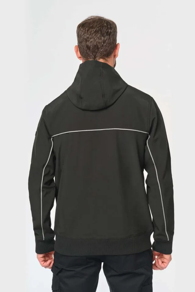 Designed To Work uniszex háromrétegű két színű Bionikus bevonattal ellátott softshell dzseki (WK450), modellen