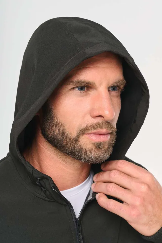 Designed To Work uniszex háromrétegű két színű Bionikus bevonattal ellátott softshell dzseki (WK450), modellen