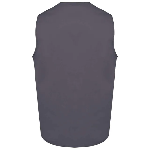 Designed To Work uniszex többzsebes Polycotton mellény (WK608), Konvojszürke színben