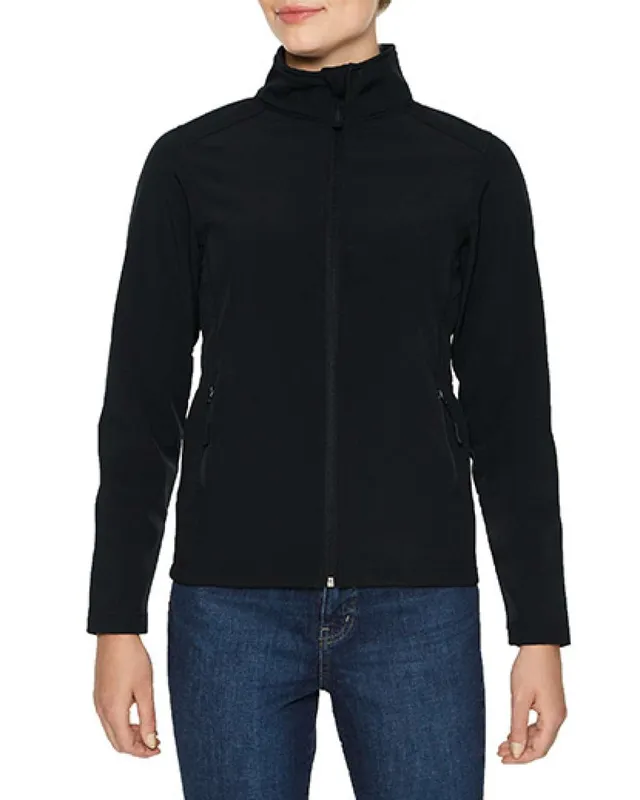 Gildan Hammer női softshell kabát (SS800L), Fekete színben