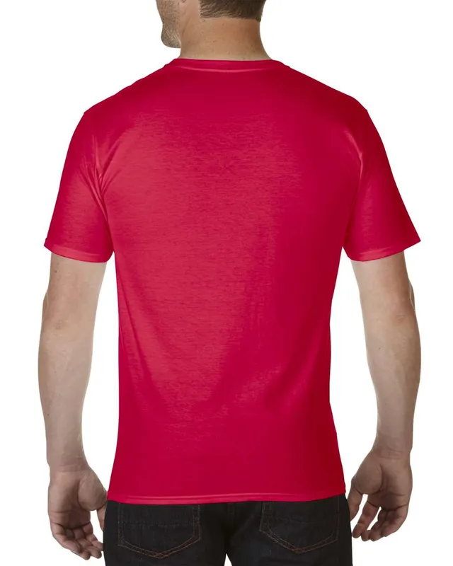 Gildan Premium Cotton® felnőtt V-nyakú férfi póló (41V00), Piros színben