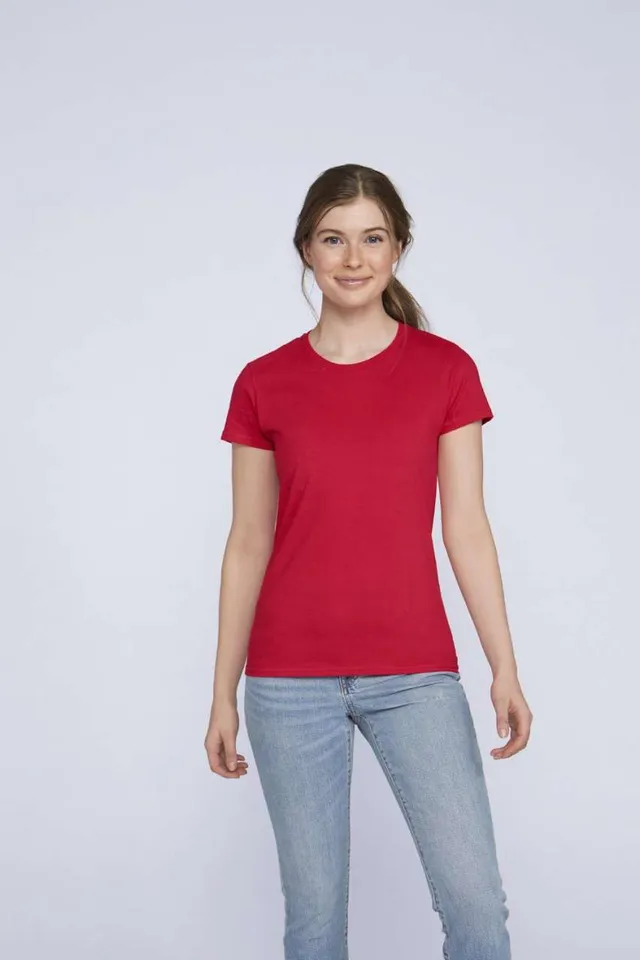 Gildan Premium Cotton® női póló (4100L), modellen