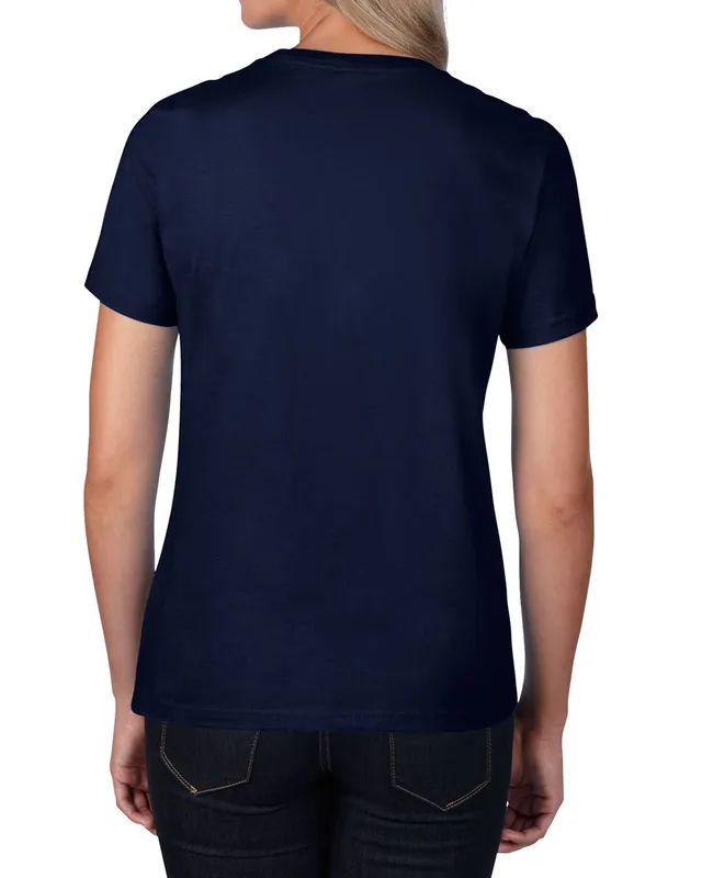 Gildan Premium Cotton® női póló (4100L), Sötétkék színben