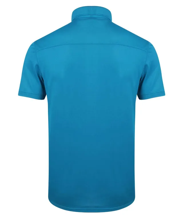 Henbury férfi Slim Fit Stretch galléros póló (H460), Zafírkék színben