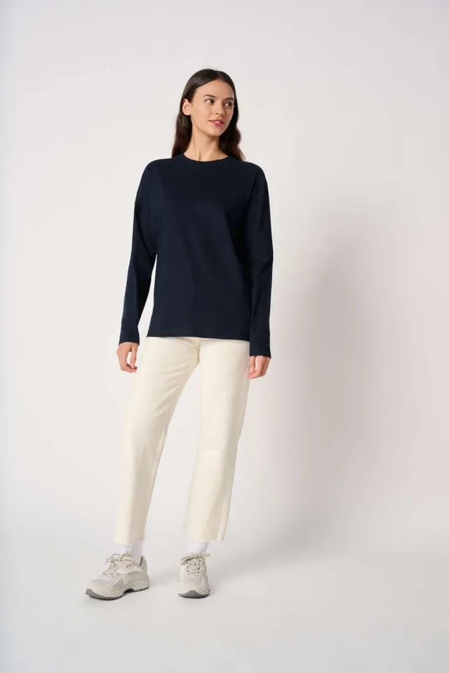 iDeal Basic IDEAL150 uniszex körkötött hosszú ujjú póló (IB313), modellen