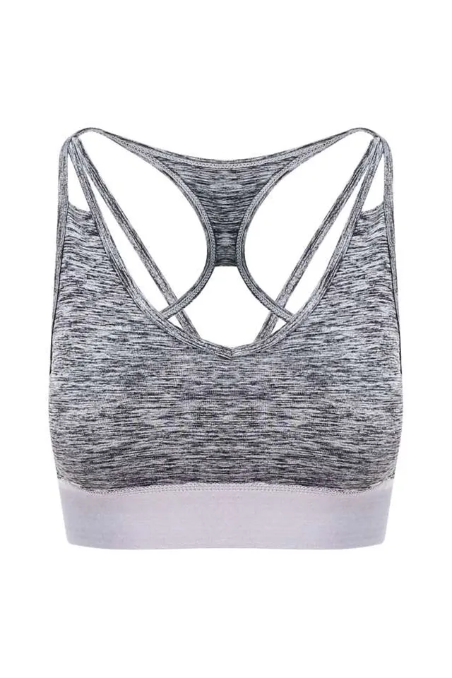 Just Cool női keresztezett hátú Crop Top (JC019), modellen