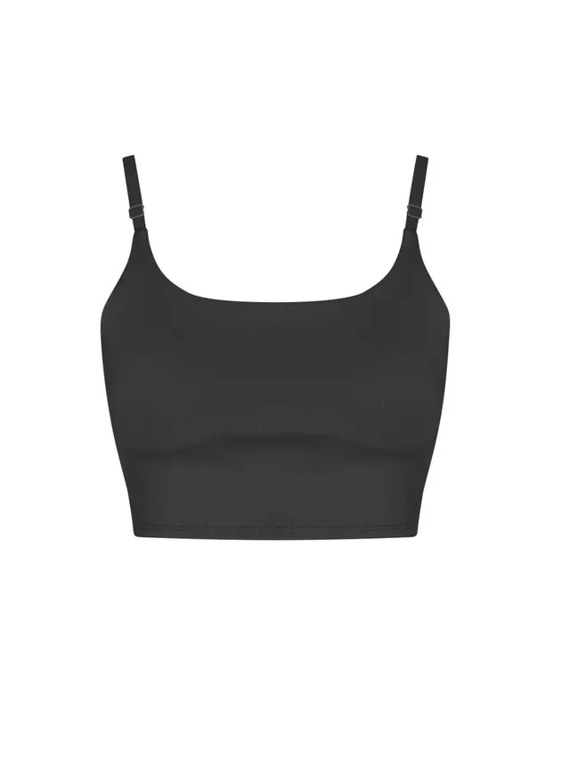 Just Cool női újrahasznosított technikai sport melltartó (JC217), Mélyfekete színben