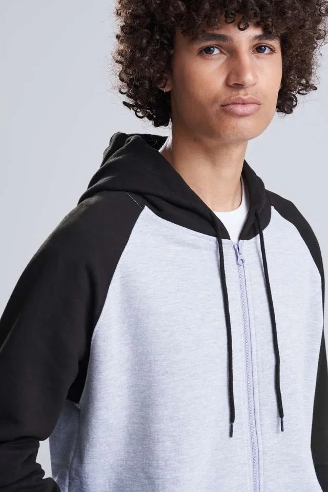 Just Hoods Baseball cipzáras kapucnis pulóver (JH063), modellen