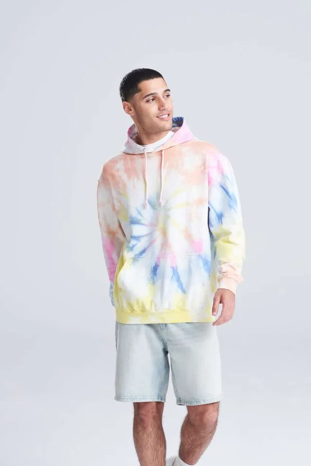 Just Hoods Batikolt kapucnis pulóver (JH022), modellen