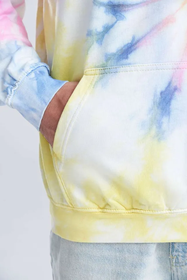 Just Hoods Batikolt kapucnis pulóver (JH022), modellen