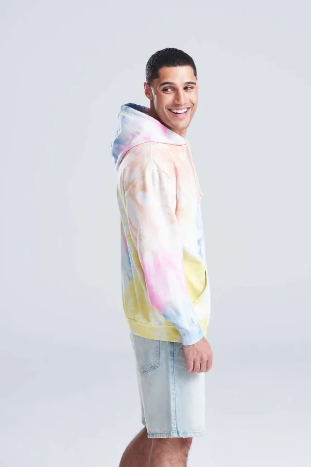 Just Hoods Batikolt kapucnis pulóver (JH022), modellen