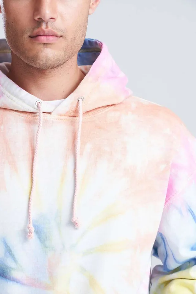 Just Hoods Batikolt kapucnis pulóver (JH022), modellen