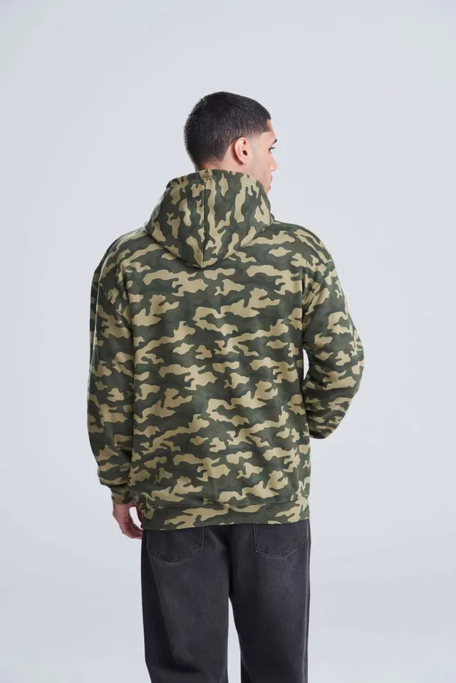 Just Hoods Camo kapucnis pulóver (JH014), modellen