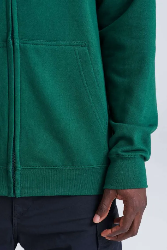 Just Hoods cipzáras kapucnis férfi pulóver (JH050), modellen