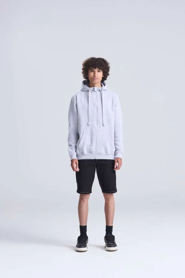 Just Hoods Graduate Heavyweight cipzáras kapucnis pulóver (JH150), modellen