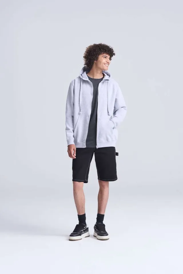 Just Hoods Graduate Heavyweight cipzáras kapucnis pulóver (JH150), modellen