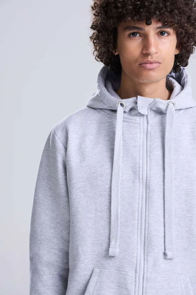 Just Hoods Graduate Heavyweight cipzáras kapucnis pulóver (JH150), modellen