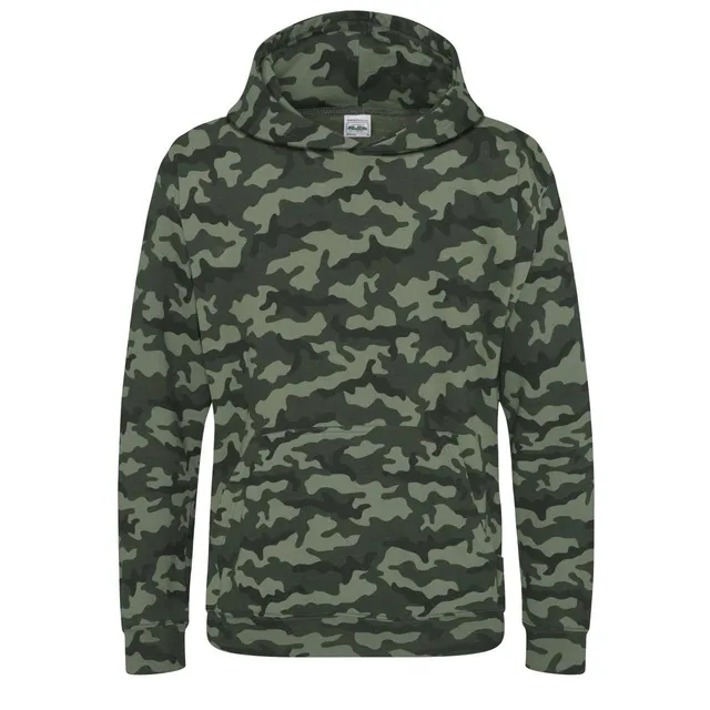 Just Hoods gyermek Camo kapucnis pulóver (JH014J)