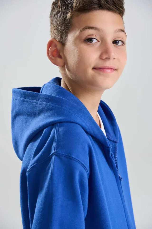 Just Hoods gyermek cipzáras kapucnis pulóver (JH050J), modellen