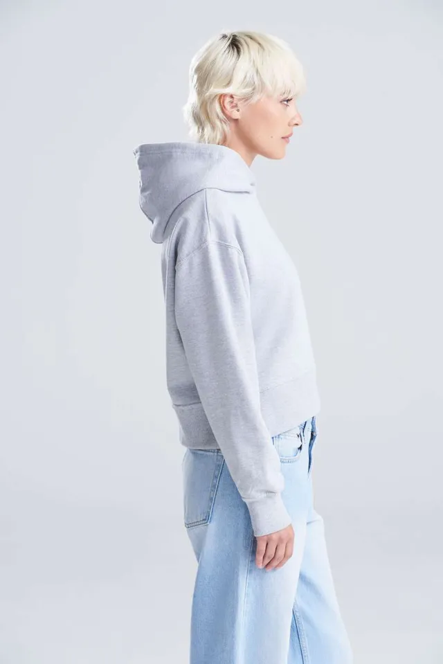Just Hoods női Laza kapucnis pulóver (JH305), modellen