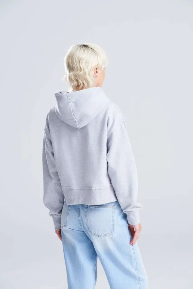 Just Hoods női Laza kapucnis pulóver (JH305), modellen