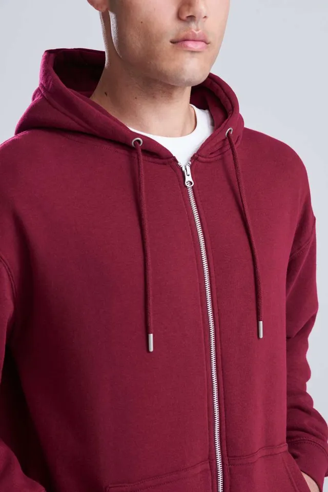 Just Hoods organikus pamut cipzáras kapucnis pulóver (JH250), modellen