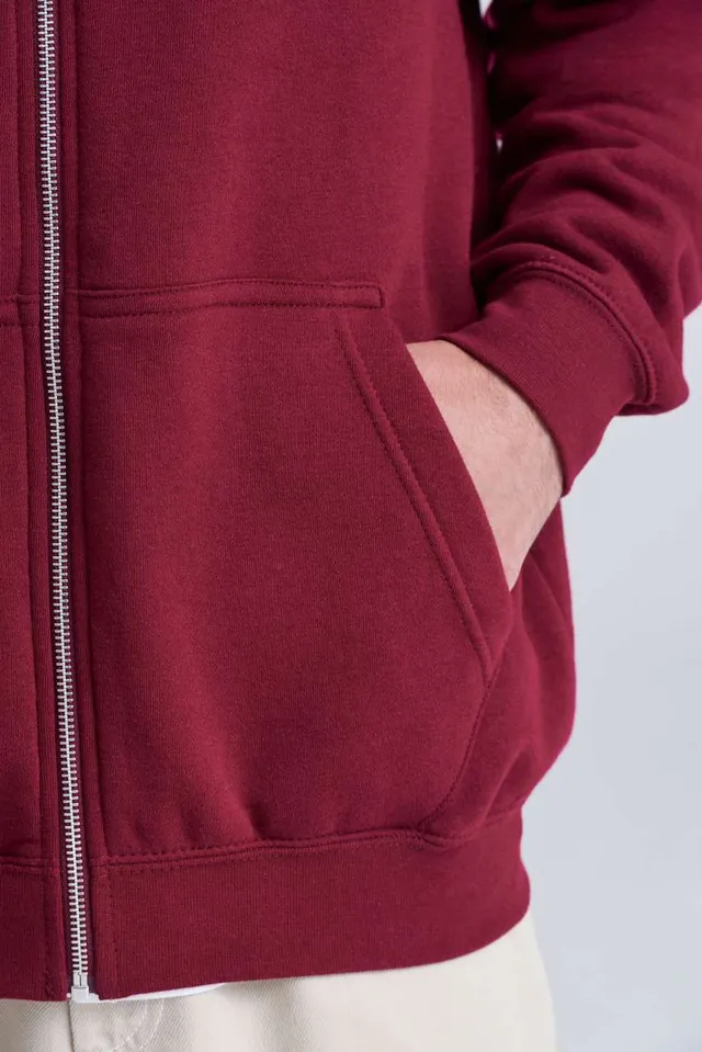 Just Hoods organikus pamut cipzáras kapucnis pulóver (JH250), modellen