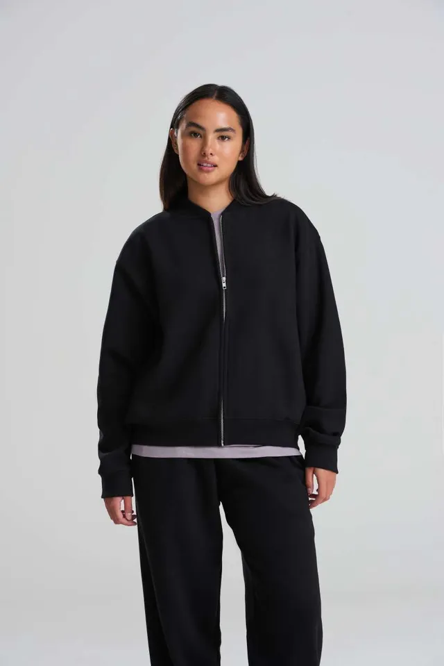 Just Hoods Signature Heavyweight Bomber pulóver (JH124), modellen