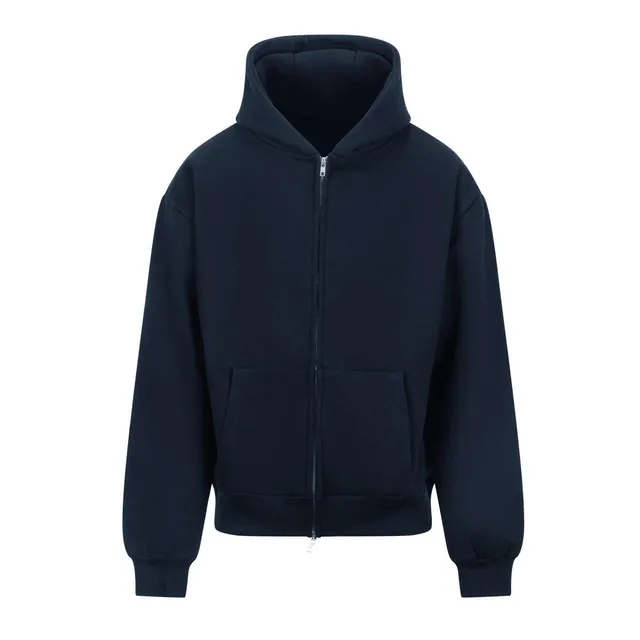 Just Hoods Signature Heavyweight cipzáras kapucnis pulóver (JH125), Francia sötétkék színben