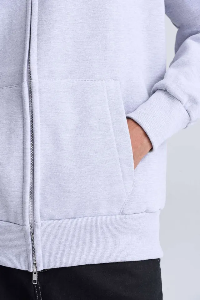 Just Hoods Signature Heavyweight cipzáras kapucnis pulóver (JH125), modellen