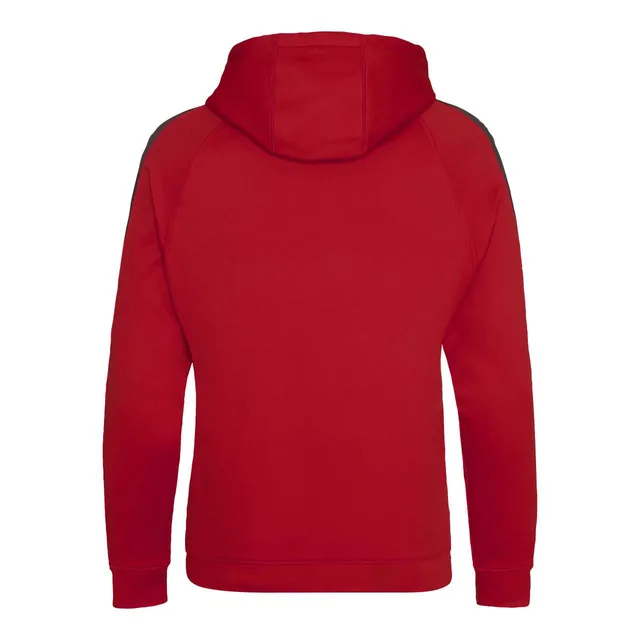 Just Hoods sport poliészter cipzáras kapucnis pulóver (JH066), modellen