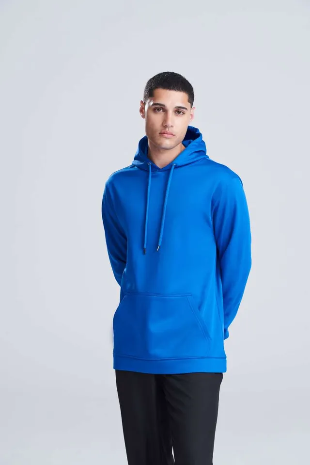 Just Hoods sport poliészter kapucnis pulóver (JH006), modellen
