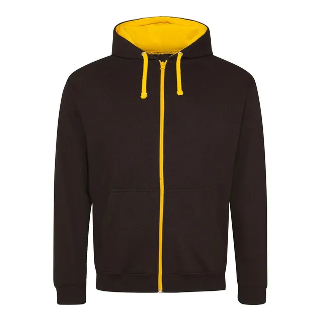 Just Hoods Varsity cipzáras kapucnis pulóver (JH053)