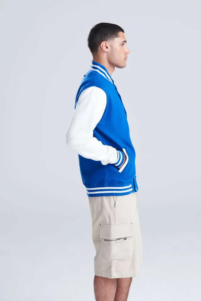 Just Hoods Varsity férfi kabát (jh043), modellen