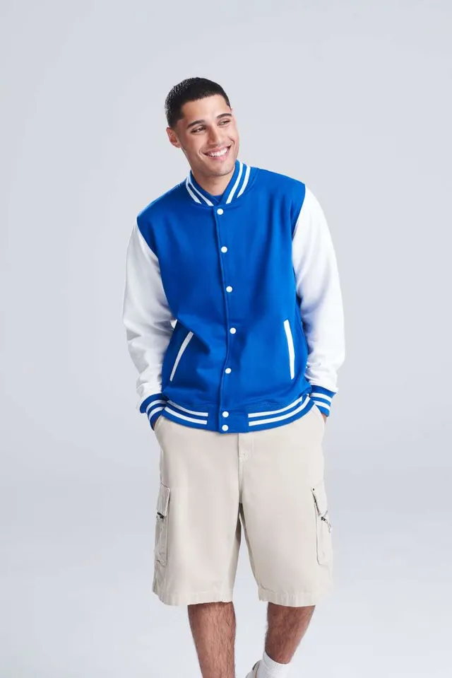 Just Hoods Varsity férfi kabát (jh043), modellen