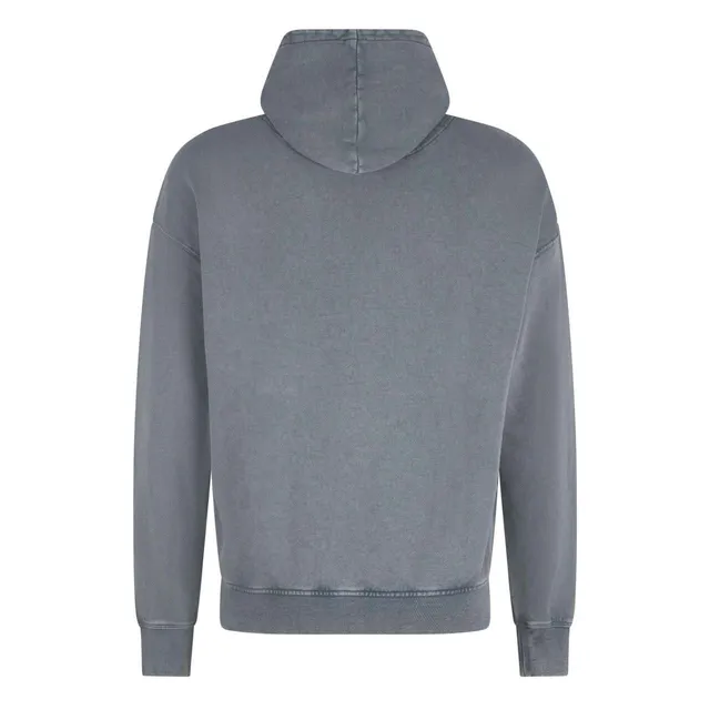 Just Hoods Vintage mosott hatású kapucnis pulóver (JH180), Mosott szürke színben