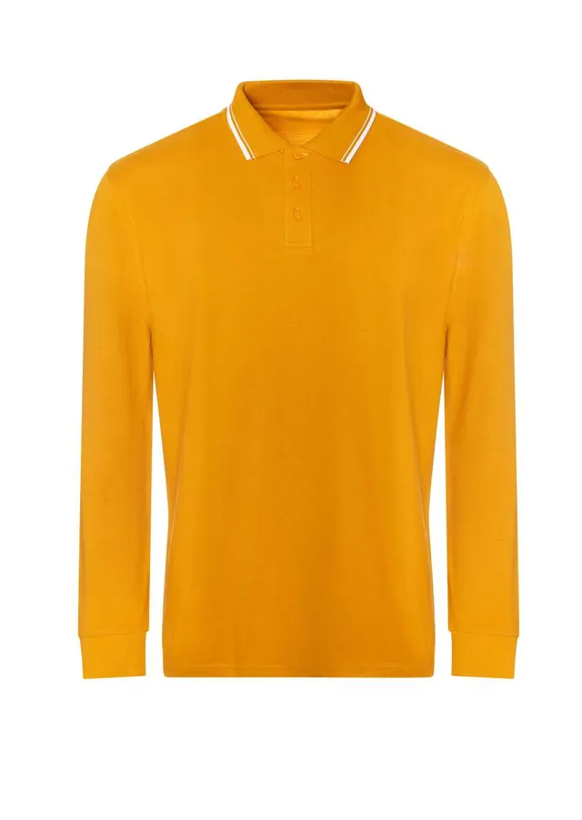 Just Polos hosszú ujjú szegélyezett 100 póló (JP103)