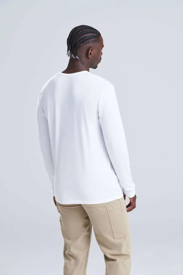 Just Ts hosszú ujjú Tri-Blend férfi póló (JT002), modellen