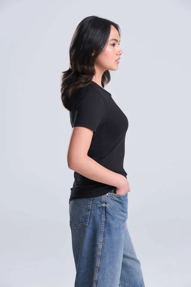 Just Ts női Tri-Blend póló (JT001F), modellen