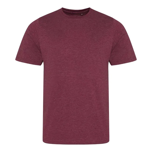 Just Ts Tri-Blend férfi póló (JT001), Melírozott burgundi színben