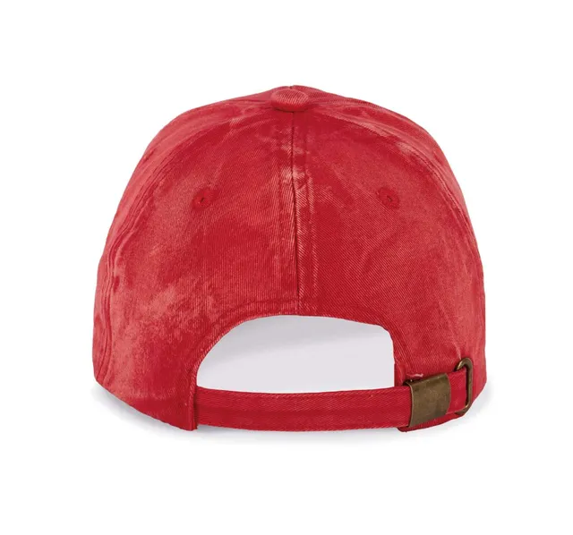 K-UP 6 paneles Vintage sapka (KP165), Red Washed (piros) színben
