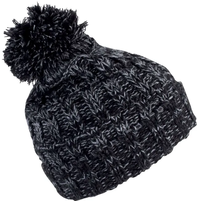 K-UP Bojtos kötött sapka (KP534), Black Twist (fekete) színben