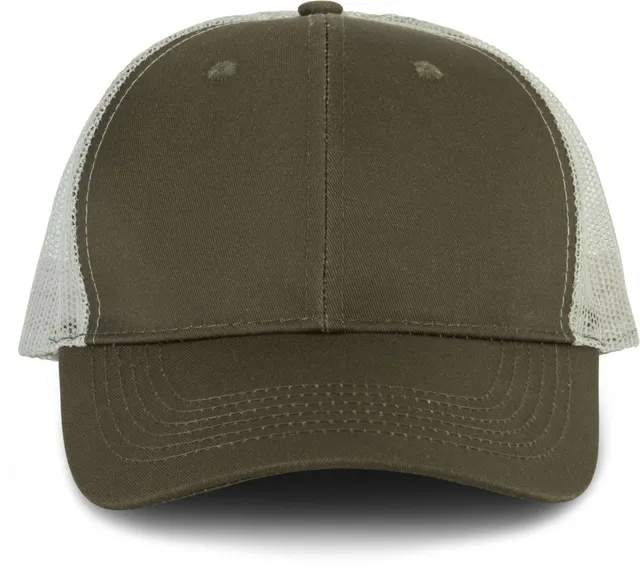 K-UP Oekotex tanúsítvánnyal rendelkező hálós sapka (KP110), Khaki/Világosszürke színben