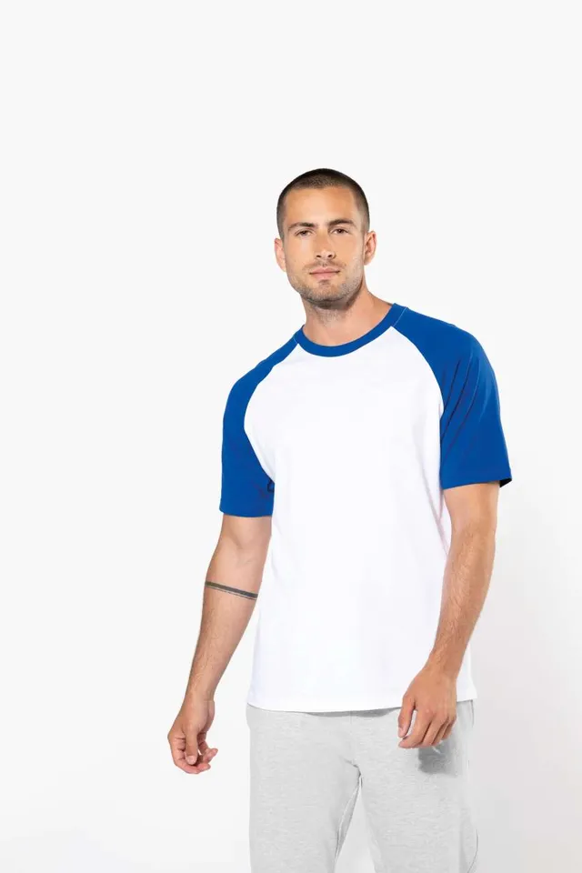 Kariban Baseball - Kontraszt férfi póló (K330), modellen